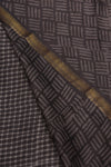 Chanderi silk cotton -grey check's with zari