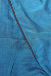 H.O.T curated - Mul Blue with Reverse border ( Black Kantha and off white kalamkari border)