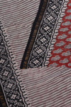 Chanderi silk cotton - Maroon with black zari border ( Partly - Pallu)