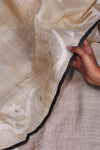 Ivory dreams- Pure handwoven Tussar Jamdani