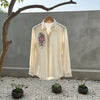 Off-white Kala cotton shirt with applique and hand embroidery