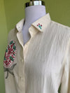 Off-white Kala cotton shirt with applique and hand embroidery